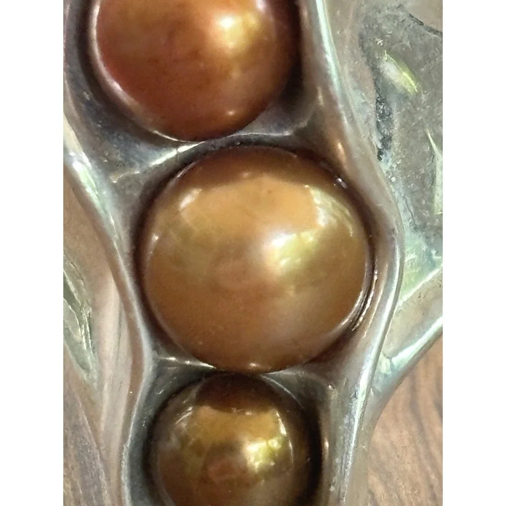 HAGIT GORALI ISRAEL 925 STERLING SILVER AND TAHITIAN PEARLS RING SIZE 10 - Picture 2 of 7